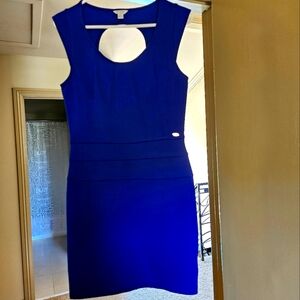 Guess "Little Blue Dress", comfy, sexy, stylish, zipper detail, open back.